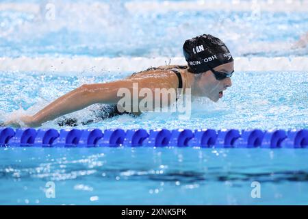Parigi, Francia. 31 luglio 2024. Parigi, Francia. 31 luglio 2024. Canada's Summer McIntosh nella semifinale a farfalla di 200 metri, nella Paris la Defense Arena durante il quinto giorno dei Giochi Olimpici di Parigi 2024, Parigi, Francia Credit: Adam Stoltman/Alamy Live News Foto Stock