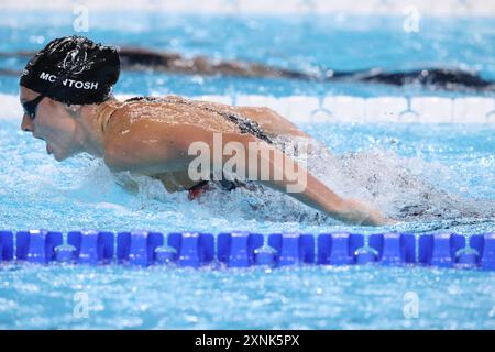 Parigi, Francia. 31 luglio 2024. Parigi, Francia. 31 luglio 2024. Canada's Summer McIntosh nella semifinale a farfalla di 200 metri, nella Paris la Defense Arena durante il quinto giorno dei Giochi Olimpici di Parigi 2024, Parigi, Francia Credit: Adam Stoltman/Alamy Live News Foto Stock