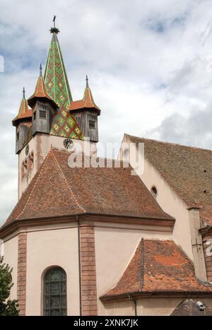 Chiesa di Saint-Georges de Châtenois, costruita nel 1759 in stile romanico. BAS-Rhin. Alsazia Foto Stock