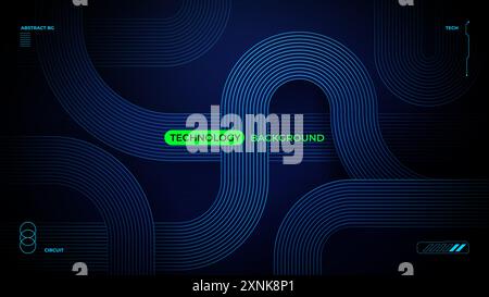 Informazioni sulla tecnologia astratta. Scheda madre del circuito Illustrazione Vettoriale