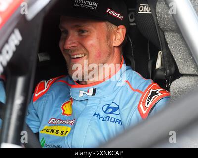 , Affrontano Ceremonial Start, durante il FIA World Rally Championship WRC secto Rally Finland 2024 01 agosto Jyvaskyla, Finlandia crediti: Independent Photo Agency Srl/Alamy Live News Foto Stock