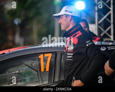 , Affrontano Ceremonial Start, durante il FIA World Rally Championship WRC secto Rally Finland 2024 01 agosto Jyvaskyla, Finlandia crediti: Independent Photo Agency Srl/Alamy Live News Foto Stock