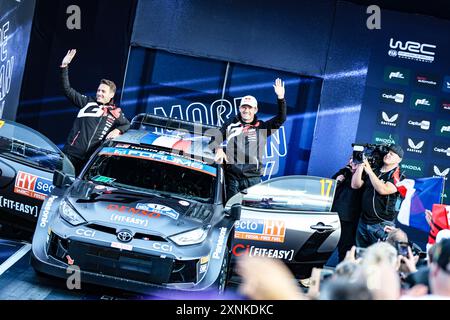 , Affrontano Ceremonial Start, durante il FIA World Rally Championship WRC secto Rally Finland 2024 01 agosto Jyvaskyla, Finlandia crediti: Independent Photo Agency Srl/Alamy Live News Foto Stock