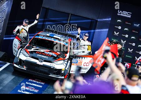 , Affrontano Ceremonial Start, durante il FIA World Rally Championship WRC secto Rally Finland 2024 01 agosto Jyvaskyla, Finlandia crediti: Independent Photo Agency Srl/Alamy Live News Foto Stock