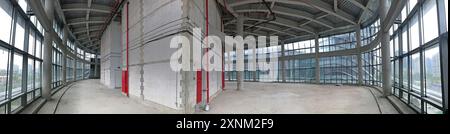 Foto panoramica di un cantiere edile. Foto Stock