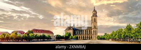 Città vecchia di Magdeburgo, Germania Foto Stock