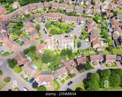 Vista aerea di Kings Hill nel Kent. Un villaggio completamente nuovo iniziato nel 1989 è una comunità mista residenziale e commerciale. Foto Stock