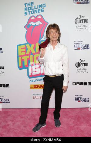Mick Jagger partecipa alla mostra "Esibizionismo" dei Rolling Stones presso industria di New York. Foto Stock