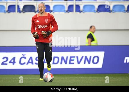 BACKA TAREZZA, 01-08-2024, TSC Arena, calcio, secondo turno di qualificazione UEFA Europa League, stagione 2024 / 2025, Vojvodina - Ajax, portiere dell'Ajax Remko Pasveer Foto Stock