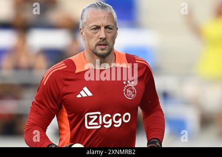 BACKA TAREZZA, 01-08-2024, TSC Arena, calcio, secondo turno di qualificazione UEFA Europa League, stagione 2024 / 2025, Vojvodina - Ajax, portiere dell'Ajax Remko Pasveer Foto Stock