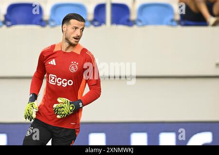 BACKA TAREZZA, 01-08-2024, TSC Arena, calcio, secondo turno di qualificazione UEFA Europa League, stagione 2024 / 2025, Vojvodina - Ajax, portiere dell'Ajax Diant Ramaj Foto Stock