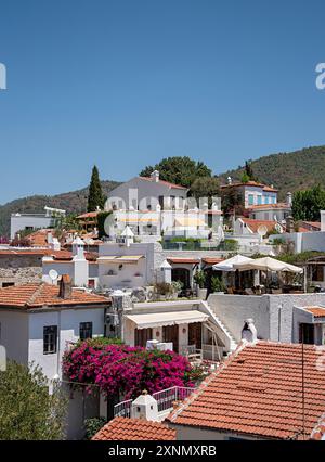 Fotografia del centro storico della turchia; casa; antica; storica; vacanza; destinazione; turismo; tetto, Marmaris, Turchia Foto Stock