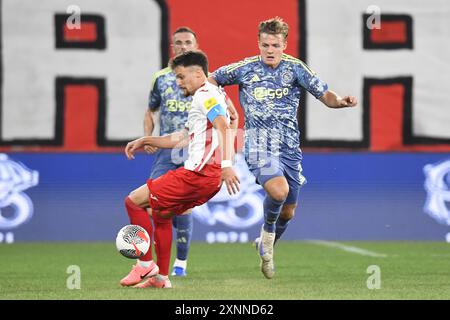 BACKA TAREZZA, 01-08-2024, TSC Arena, calcio, secondo turno di qualificazione UEFA Europa League, stagione 2024 / 2025, Vojvodina - Ajax, giocatore dell'Ajax Christian Rasmussen Foto Stock