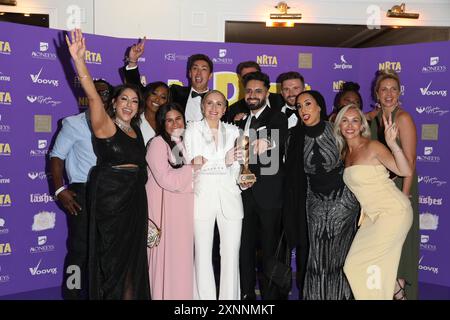 L'apprendista si è messo in posa nell'area dei vincitori ai National Reality TV Awards alla Porchester Hall di Londra. Foto Stock