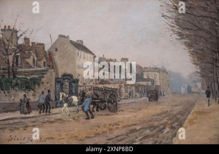 Dipinto di Alfred Sisley chiamato Boulevard Heloise, Argenteuil, dipinto nel 1872 Foto Stock