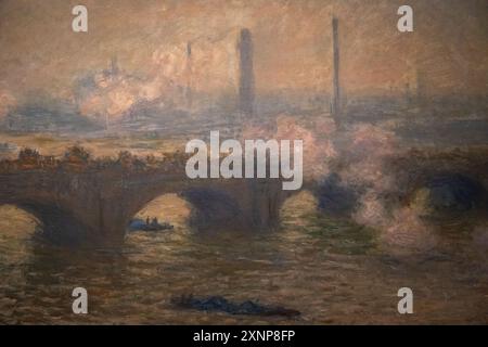 Dipinto di Claude Monet chiamato Waterloo Bridge, Gray Day, dipinto nel 1903 Foto Stock