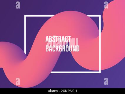 Sfondo astratto con sfumatura fluida rosa, vettore stock Illustrazione Vettoriale