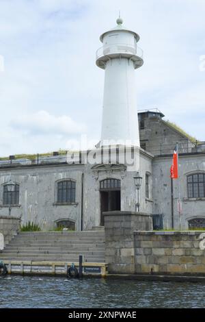 Il forte marittimo di Trekroner si trova all'ingresso del porto di Copenaghen, Danimarca, Scandinavia Foto Stock