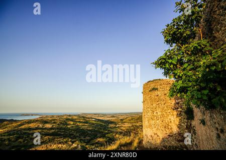 Castello di Santa Águeda - Sent Agaiz- , prima del 1232, comune di Ferrerías, Minorca, Isole Baleari, Spagna, Europa Foto Stock