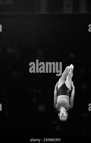 DAVIDSON Madaline della nuova zelanda, Trampoline Gymnastics Women&#39;S Final durante i Giochi Olimpici di Parigi 2024 il 2 agosto 2024 alla Bercy Arena di Parigi, Francia Foto Stock