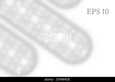 Ombra trasparente della finestra islamica. Sfondo abstratto di ombra arabesca con ornamenti tradizionali dal design musulmano Ramadan. Sovrapposizione effetto luce. Mesh Illustrazione Vettoriale