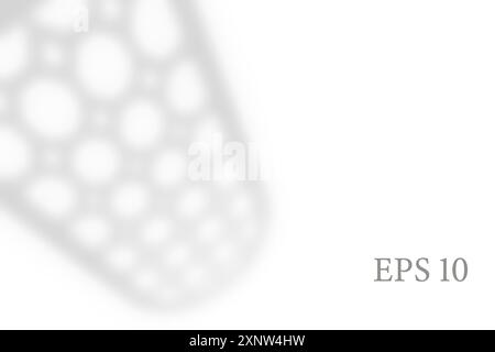 Ombra trasparente della finestra islamica. Sfondo abstratto di ombra arabesca con ornamenti tradizionali dal design musulmano Ramadan. Sovrapposizione effetto luce. Mesh Illustrazione Vettoriale