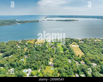 vista aerea di north haven e punti oltre Foto Stock