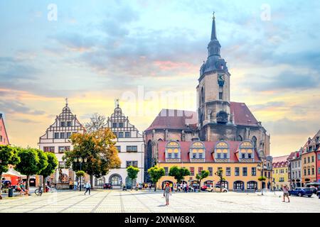 Città vecchia di Naumburg an der Saale, Germania Foto Stock