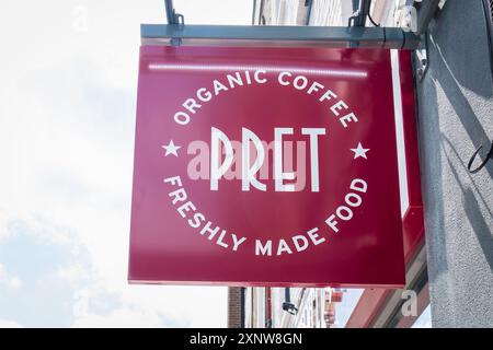 Londra, Regno Unito - 26 luglio 2024: Ristorante Pret a Londra. Foto Stock