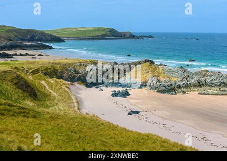 La spiaggia di Sango Bay, Durness, Sutherland, Scozia, Regno Unito Foto Stock