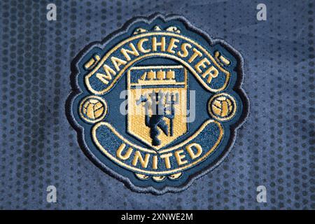 Stemma/logo/emblema del Manchester United in una colorazione alternativa Foto Stock