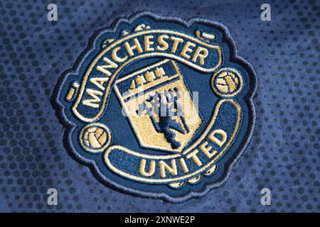 Stemma/logo/emblema del Manchester United in una colorazione alternativa Foto Stock