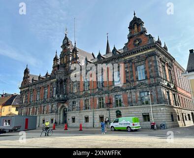 ARCHIVIATO - 02 agosto 2024, Svezia, Malmö: Veduta del municipio di Malmö. Foto: Steffen Trumpf/dpa Foto Stock