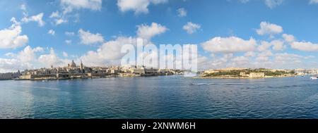 panorama da Tigne Point Malta Foto Stock