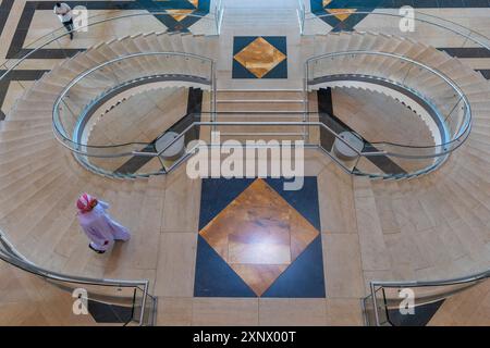 Interno del Museo di Arte Islamica, Doha, Qatar, Medio Oriente Foto Stock