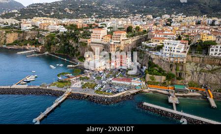 Aerea di Sorrento, Golfo di Napoli, Campania, Italia, Europa Foto Stock