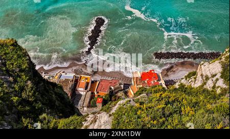 Vista su Sorrento, Golfo di Napoli, Campania, Italia, Europa Foto Stock