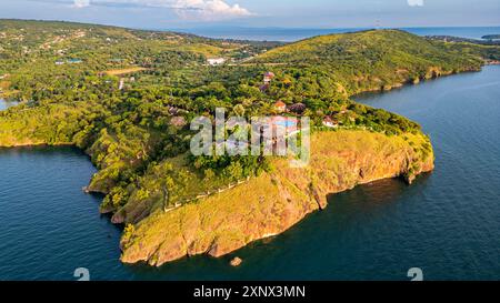Aerial of Kigoma, sul lago Tanganica, Tanzania, Africa orientale, Africa Copyright: MichaelxRunkel 1184-12197 Foto Stock