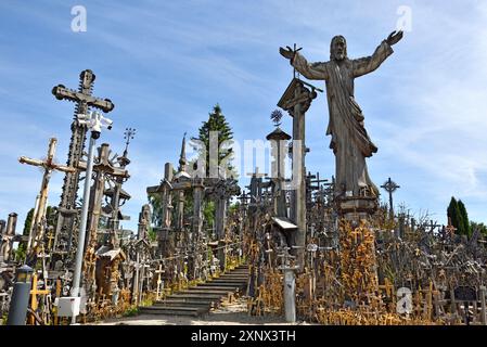 Collina delle Croci, vicino alla città di Siauliai, Lituania, Europa Foto Stock