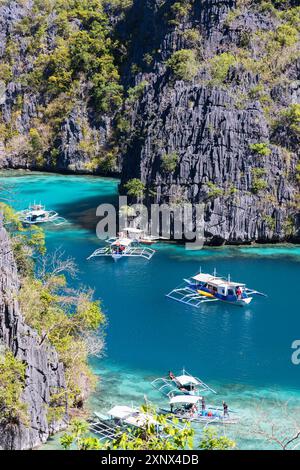 Lago Kayangan, Coron, Palawan, Filippine, Sud-est asiatico, Asia Foto Stock