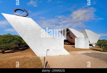 Tancredo Neves Pantheon della Patria e della libertà o Pantheon Nazionale della libertà, progettato da Oscar Niemeyer, sito Patrimonio dell'Umanità, Brasilia Foto Stock