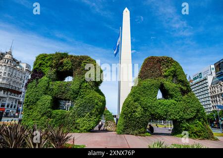 Obelisco nel centro di Buenos Aires, Argentina, Sud America Copyright: MichaelxRunkel 1184-12392 Foto Stock