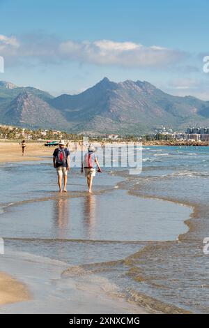 Spiaggia di Heliopolis a Benicasim, Castellon, Comunità Valenciana, Spagna, Europa Copyright: NadiaxIsakova 1352-157 Foto Stock