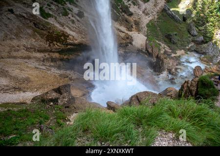 Cascate Pericnik (Slap Pericnik) nel Parco Nazionale del Triglav, Slovenia Foto Stock