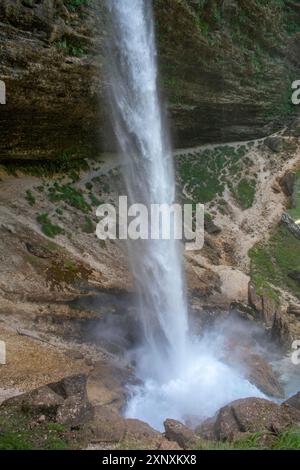 Cascate Pericnik (Slap Pericnik) nel Parco Nazionale del Triglav, Slovenia Foto Stock