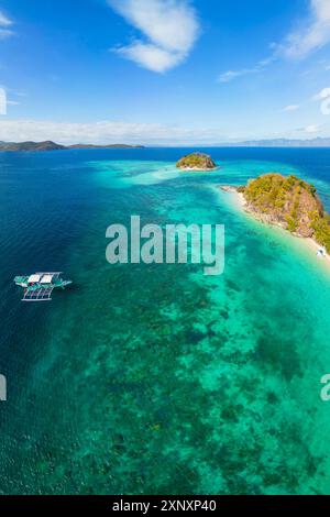 Bulog Dos Island, Isole Calamian, Coron, Palawan, Filippine, sud-est asiatico, Asia Copyright: IanxTrower 800-4136 Foto Stock