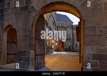 Francia, Normandia, Mont St. Michelle, Mont St. Michelle, Normandia, Francia Foto Stock