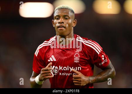 Danilo del Nottingham Forest durante l'amichevole pre-stagione tra Nottingham Forest e Villareal CF al City Ground di Nottingham venerdì 2 agosto 2024. (Foto: Jon Hobley | notizie mi) Foto Stock