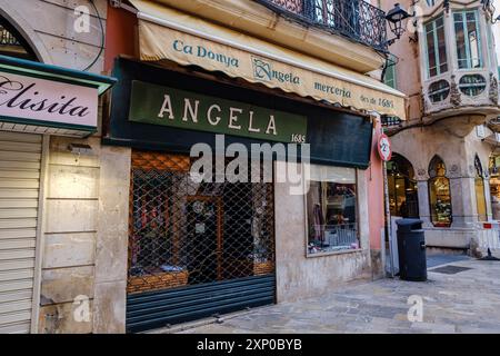 Angela Haberdashery, fondata nel 1685, Palma, Maiorca, Isole Baleari, Spagna Foto Stock