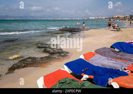 El Arenal Beach, Llucmajor, Mallorca, Isole Baleari, Spagna Foto Stock